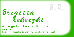 brigitta rekeczki business card